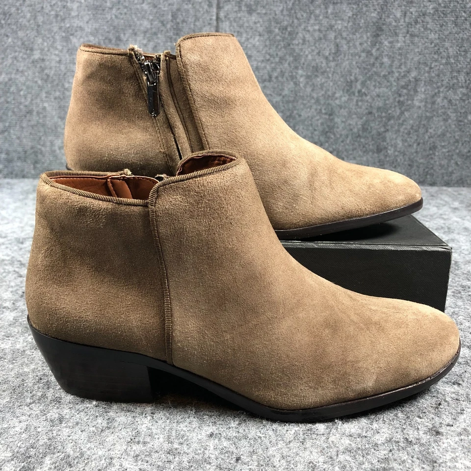 Botines Sam Edelman Petty de gamuza para mujer talla 6 W marrón con cremallera Foto 2 de 4