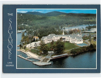 #ad Postcard Aerial View The Sagamore Bolton Landing NY USA $6.99