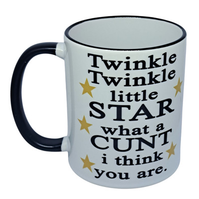 Acunt Twinkle Little Star Kaffeebecher unhöflich Geburtstagsgeschenk beste Freundin Partner A
