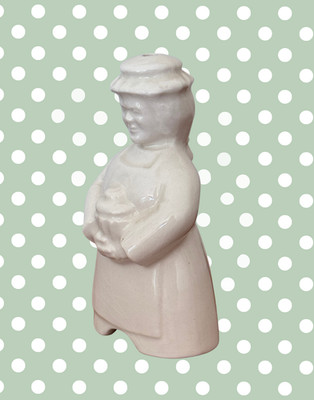 Taunton 'Pie Baker' Lady Pie Bird | Vintage weiß Keramik Figur Tortentrichter
