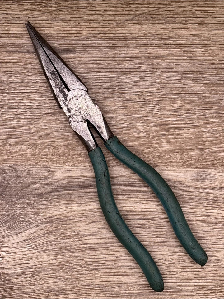 Vintage CHANNELLOCK Nº 317 Alicates Nariz Larga 8" Con Cortador - Hecho en EE. UU. Foto 2 de 2