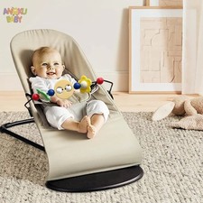 Height Adjustable Folding Baby Lounger 3 Positions for Newborn 0-12 Months