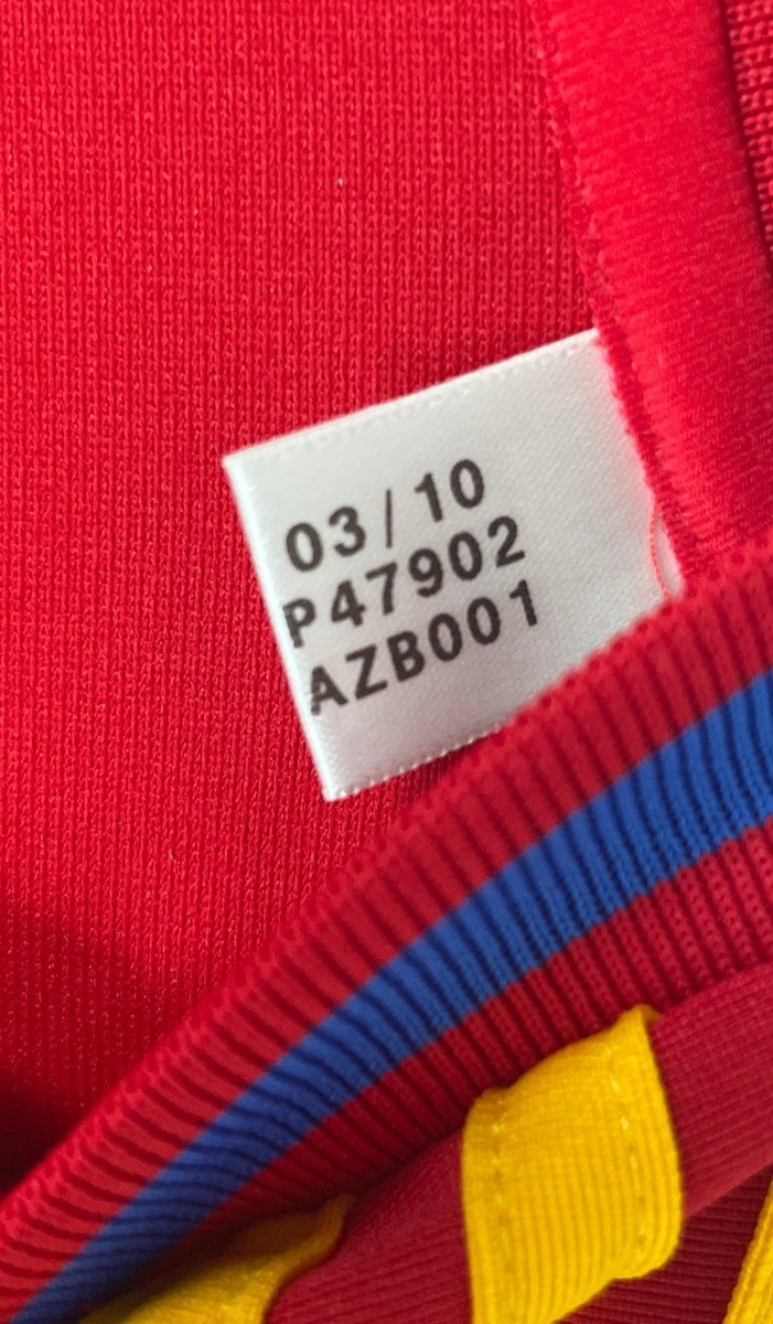 VTG 2010 Adidas Jersey David Villa #7 Spain National Team Mens
