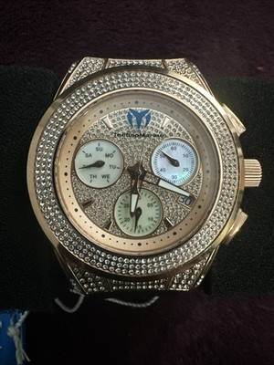 TechnoMarine TM-118109 Cruise Pave Rose Gold 45mm Swiss Mvmt and 781 Stones