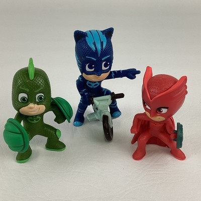PJ Masks Power Up PVC Figure Topper Lot Owlette Gekko Catboy Toy Character