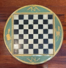 Vintage Italian Gilded Checker Chess Board 22" Amazing Piece
