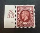 GB KGV 1934-36 1.5d Red-brown. SG441. Control X35 Cylinder 130 dot Mounted Mint.