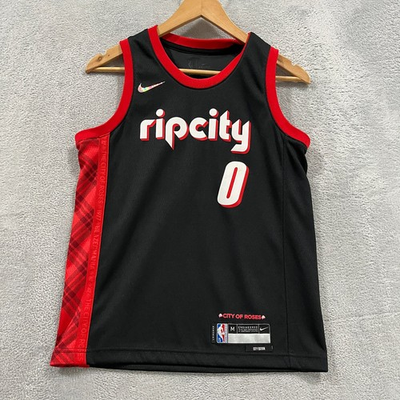 #ad Damian Lillard Portland Trail Blazers Jersey Youth M 10 12 City Edition Roses $24.99