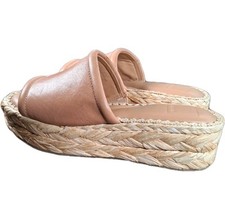 Dolce Vita Pablo Braided Rope Platform Sandal Size 8.5 Honey Carmel Slides