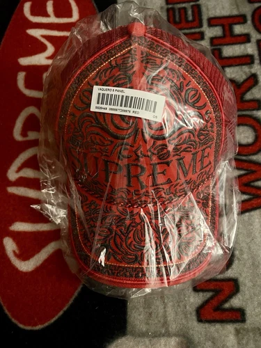 Chapeau Supreme Vaquero dos maille 5 panneaux rouge