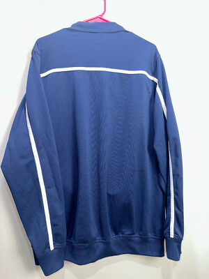 Nike Jacket Mens Large Full Zip Sweater Navy DRI-FIT Pockets NCAA
