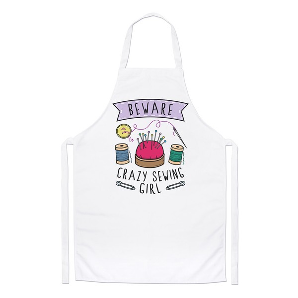 Beware VerrüCkte NäHen MäDchen Koch SchüRze Tochter Lustig Kinder Craft Kochen-image