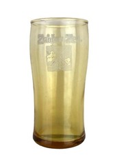 Zuider Zee Seafood Restaurant Amber Glass Tumbler Windmill Logo 5.25"