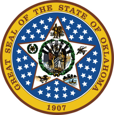 Oklahoma State Seal Coat of Arms VINYL Laptop Truck WINDOW Bumper STICKER DECAL