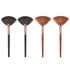 2/4pcs Fan Facial Mask Brush Highlighter Contour Powder Blending Makeup Brushes