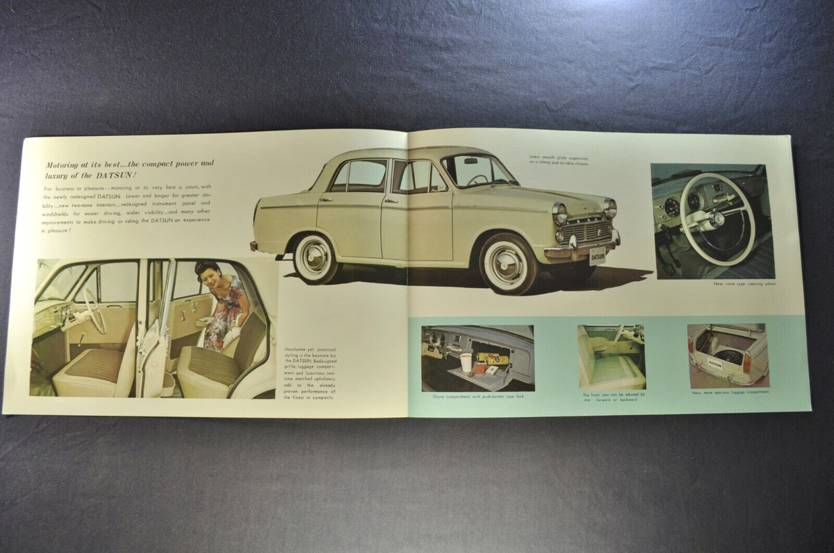 1962-1963 Datsun Bluebird 312 Sedan Sales Brochure Folder