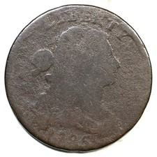 1796 S-107 R-5 Rev of '94 Draped Bust Large Cent Coin 1c