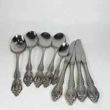 Oneida Community Brahms Stainless Flatware Lot Of 9 Pieces Spoons Knives
