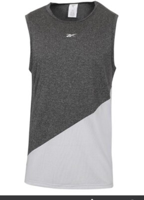 Reebok Mens WOR Melange Tank Black/2XL