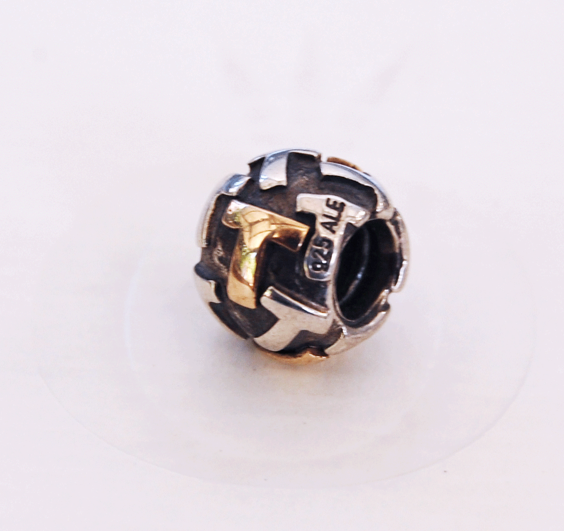 Genuine Pandora two tone Letter 
