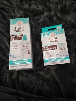Guru Nanda Easy Squeeze Sinus Rinse Bottle Plus 8 Saline Packets