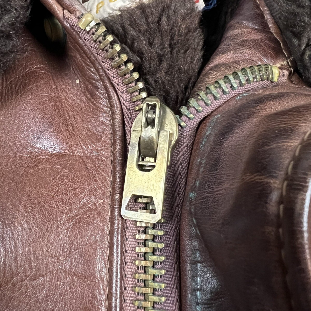 Vintage Schott 184SM G1 A2 Leather Bomber Jacket Size 46 Cowhide