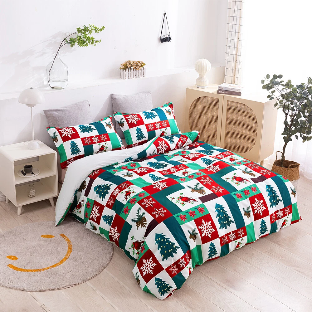 3D Christmas Trees Snowflake Bedding Set | Christmas Gift | Christmas Decor