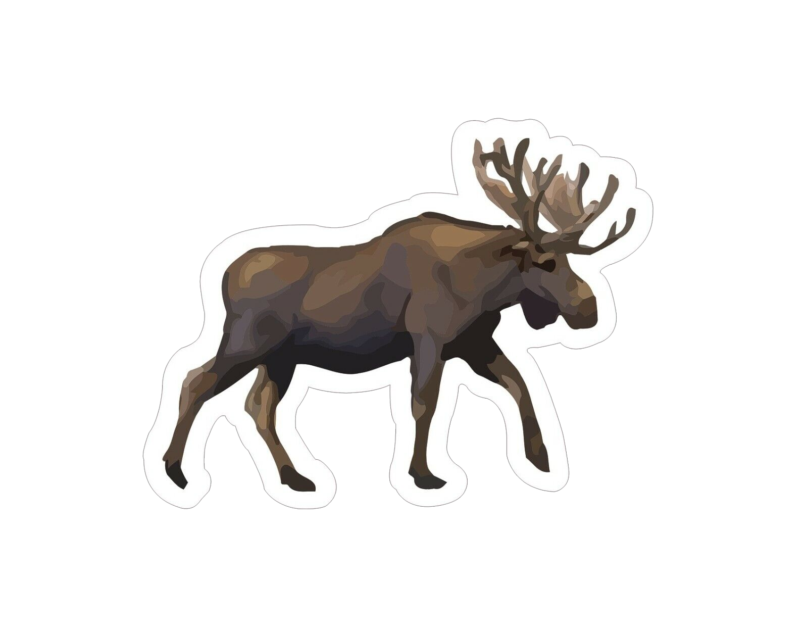 Moose Sticker Decal Illustration