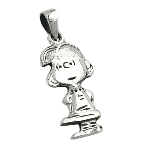 Ciondolo Topo Con Cuore E Zirconi Neri &ndash; Argento 925 Placcato, Regalo Per Lei