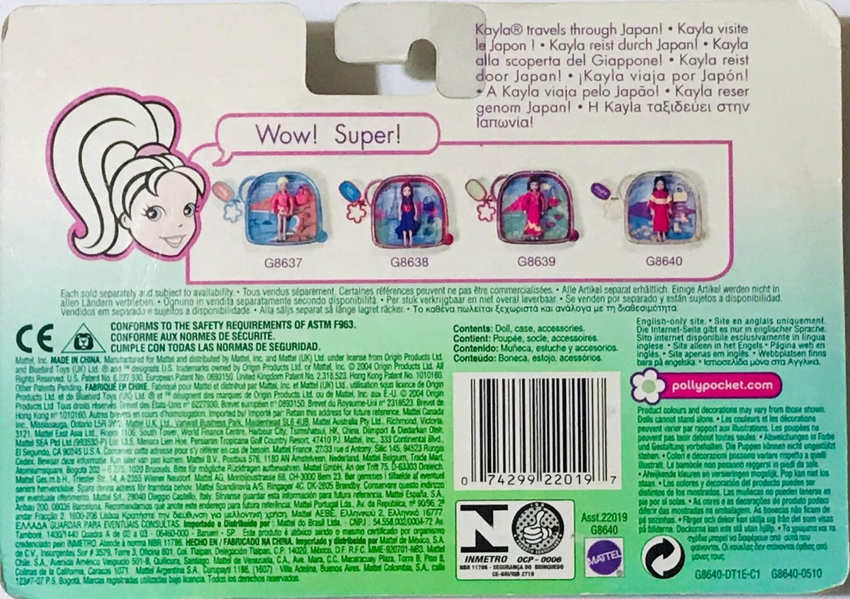 MATTEL POLLY POCKET POSTCARD PALS KAYLA TRAVELS THROUGH JAPAN NEW