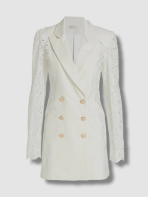 Ramy Brook Women's Shay Double-Breasted Blazer Dress - Ivory - Size 10