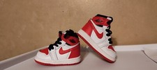 Jordan 1 Retro High Og Heritage Unisex Baby Shoes Size 2c Boy Girl White Red...