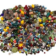 One Pound Mix of Assorted Glass Beads for Jewelry Making, Craft, Repurpose
