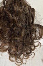 Long Curly Chocolate to Golden Brown Balayage 14-Inch Hairpiece Some Frizz