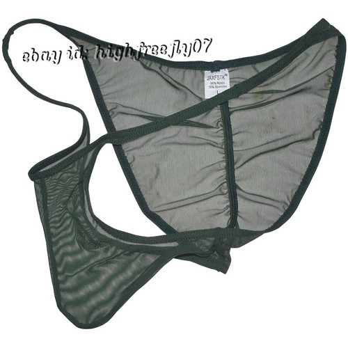 Men See-through Mesh Brazilian Full Pucker Bikini Briefs Underwear Posing Trunks - Picture 18 of 19