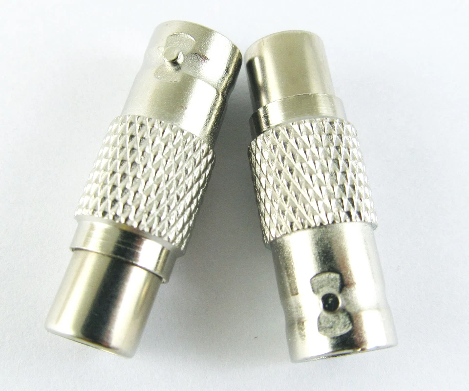 10pcs BNC Female Jack To RCA Female Jack CCTV Connector Adapter Nickel Plated - Image 3 of 4