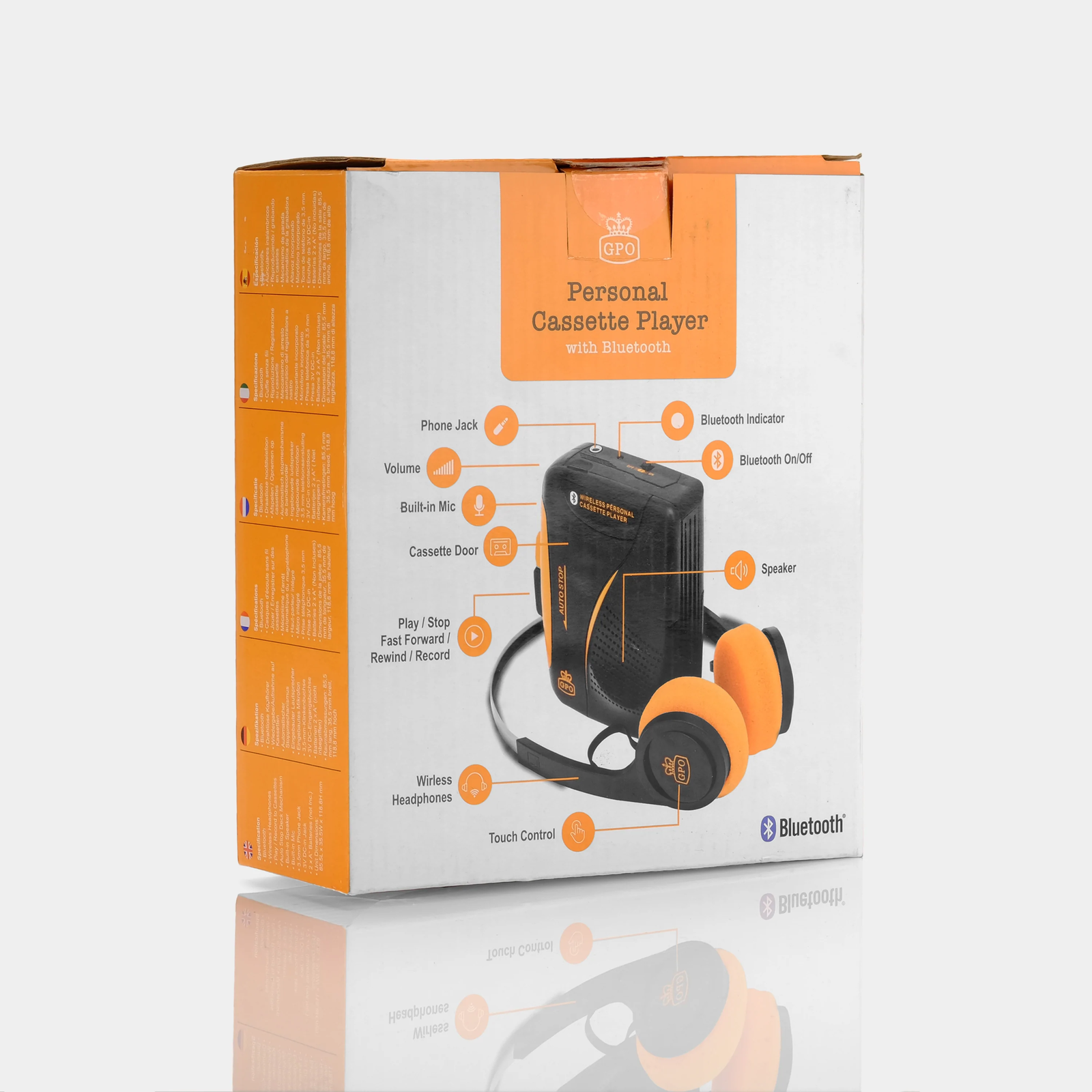 GPO Personal Cassette Player With Bluetooth Headphones eBay