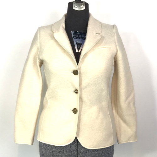 Austria Short Fitted Boiled Wool Coat 