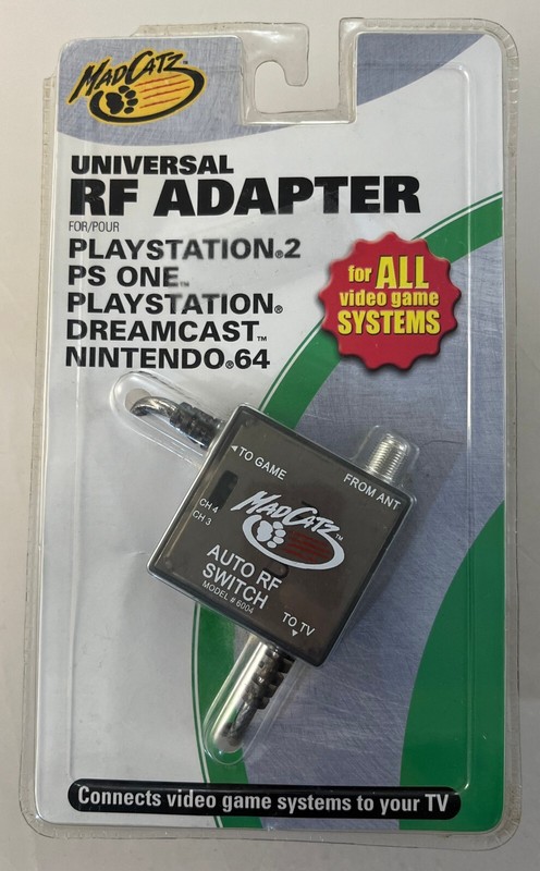 Mad Catz Universal RF Adapter for PlayStation 1/2, Dreamcast, Nintendo 64