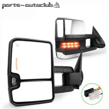 Power Chrome Smoke Led Signals Tow Mirrors For 1988-98 Gmc 150025003500 Power Chrome Smoke Led Signals Tow Mirrors For 1988-98 Gmc 150025003500