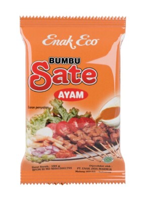 Enak Eco, Indonesian Peanut Sauce, 185g, Bumbu Sate Ayam (Pack of 1)