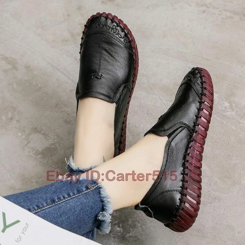 Real leather deals loafers
