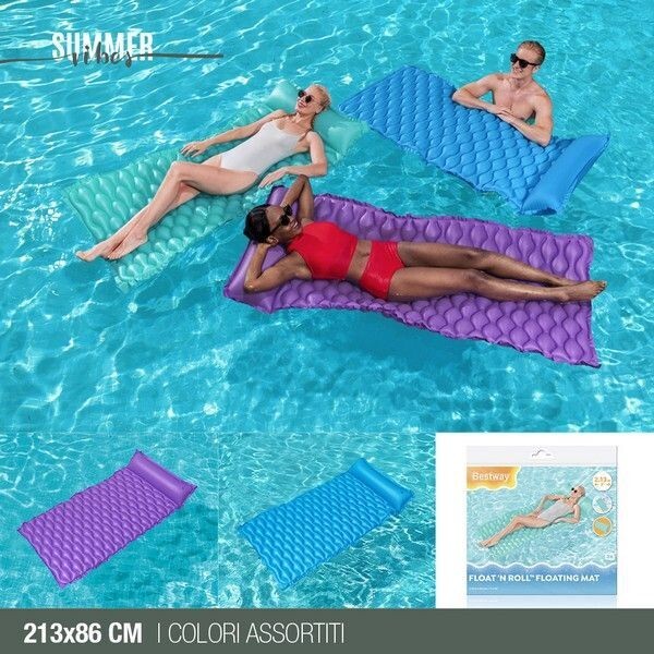 Colchoneta Hinchable Enrollable 213x86cm Piscina Mar Verano Dfh