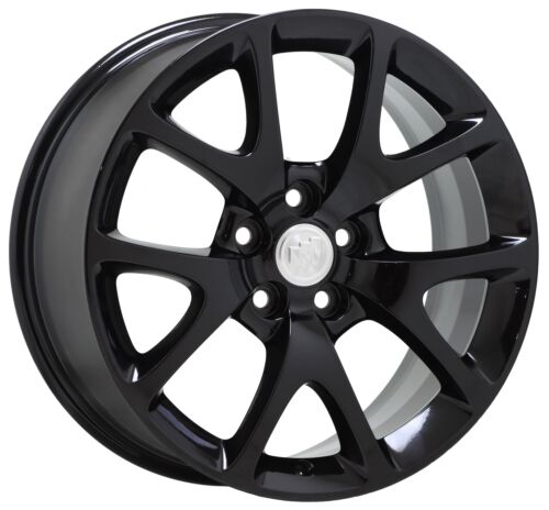 19" Buick Lacrosse Regal Gloss Black wheels rims Factory OEM set 4108 EXCHANGE - Picture 3 of 8