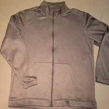 Urban Frontier Fleece Jacket Men's XL Full Zip Lightweight Heather Black Hiking 