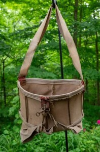 Vintage Antique Primitive Jim Dandy Wenatchee Canvas Fruit Bag Apple Rustic