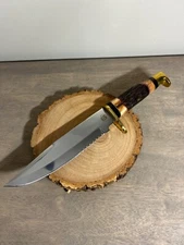 Chipaway Cutlery Hunting Knife GW-1451 BRB Surgical Steel Blade Brown Handle 12"