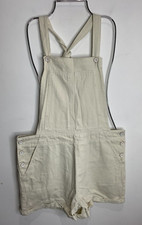 BNNT Pilco Anthropologie denim dungarees W 30 12 NEW cream playsuit summer cute