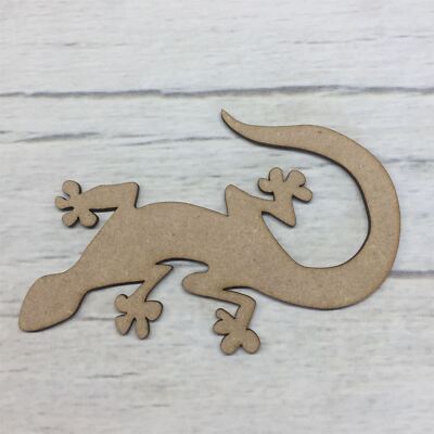 Gecko MDF Holz Tiere Sockel Holzrohling Basteln