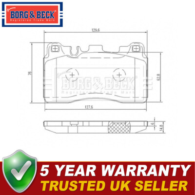 Borg & Beck Rear Brake Pads Set Fits Mercedes E-Class CLS SLS 5.5 6.2 54206420
